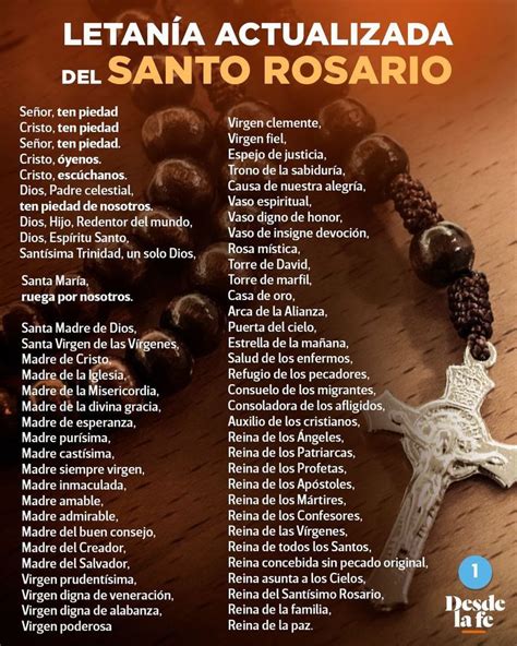 rosario de hoy miercoles con letanias